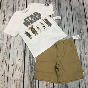 Gap Boys 3T Star Wars Shorts Outfit